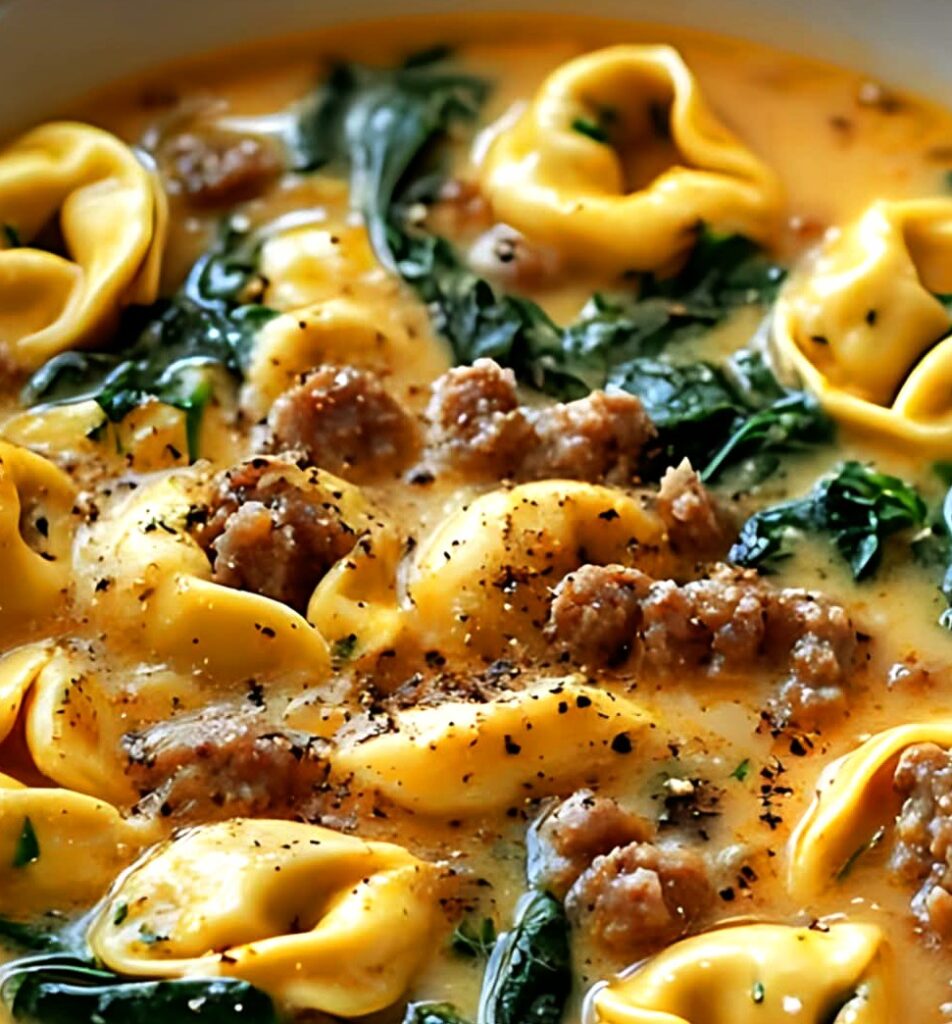 Creamy Sausage Tortellini Soup