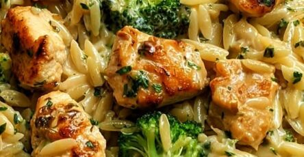 Creamy Chicken & Broccoli Orzo Bowl