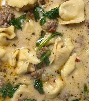 Creamy Spicy Sausage Tortellini Soup Recipe
