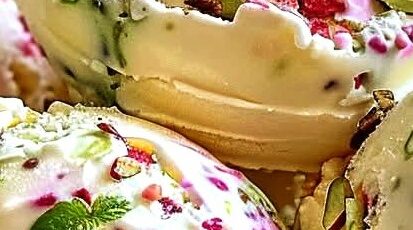 Rose Pistachio Cheesecake Ice Cream