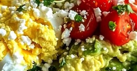 Avocado Cottage Cheese Toast with Creamy Scrambled Eggs