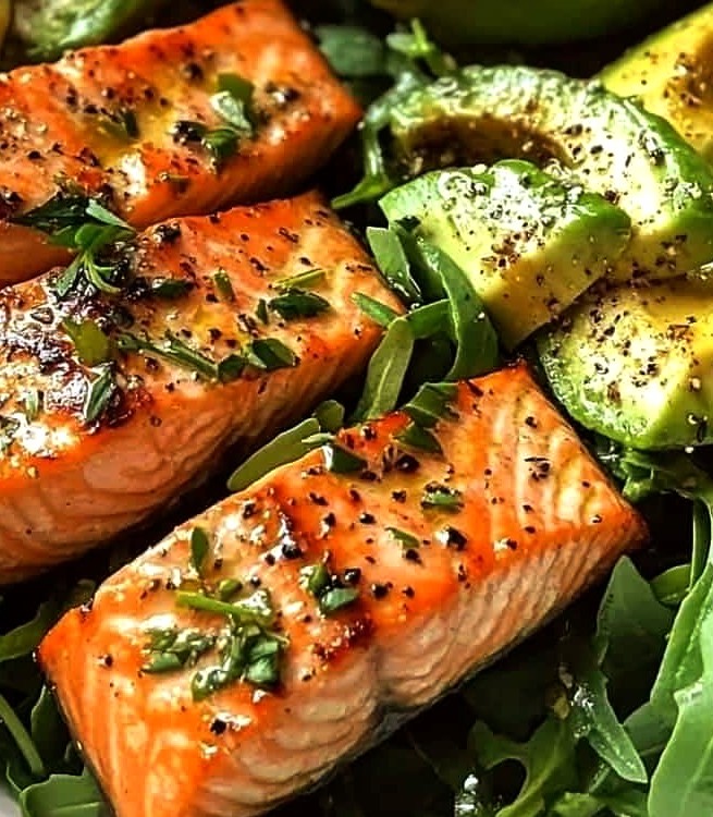 Zesty Salmon & Avocado Salad Bowl
