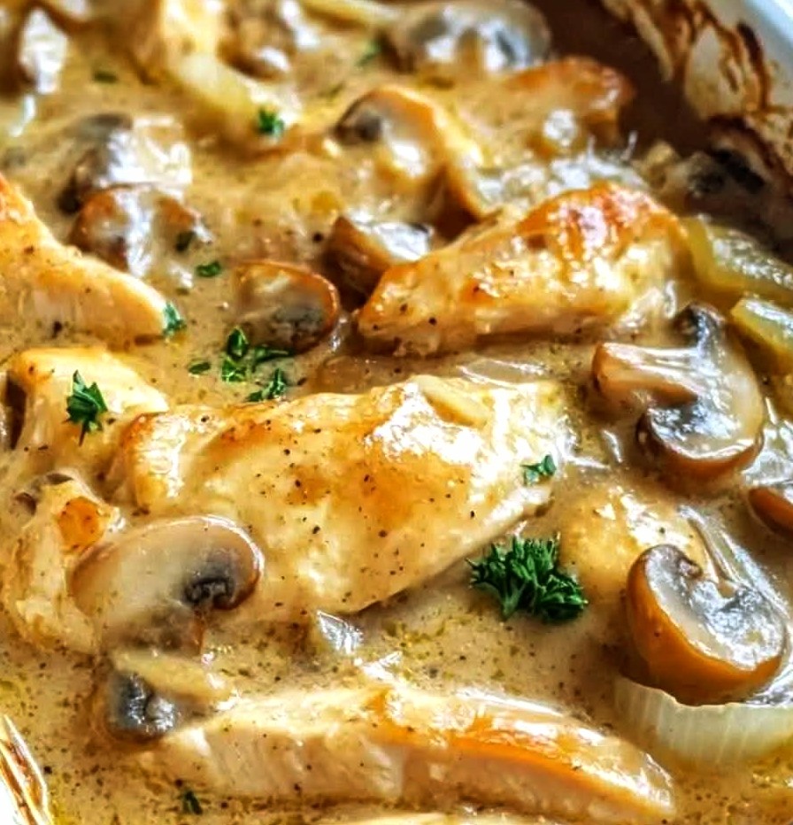 Creamy Chicken and Mushroom Casserole