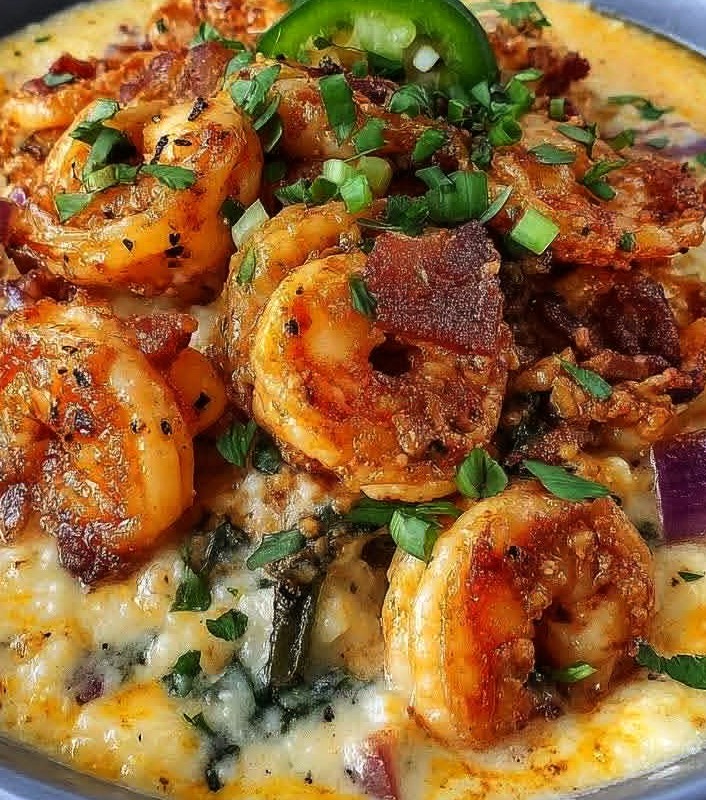 Caribbean Jerk Shrimp and Coconut Grits Recipe