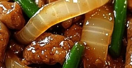 Savory Chinese Stir-Fried Beef with Sweet Onions