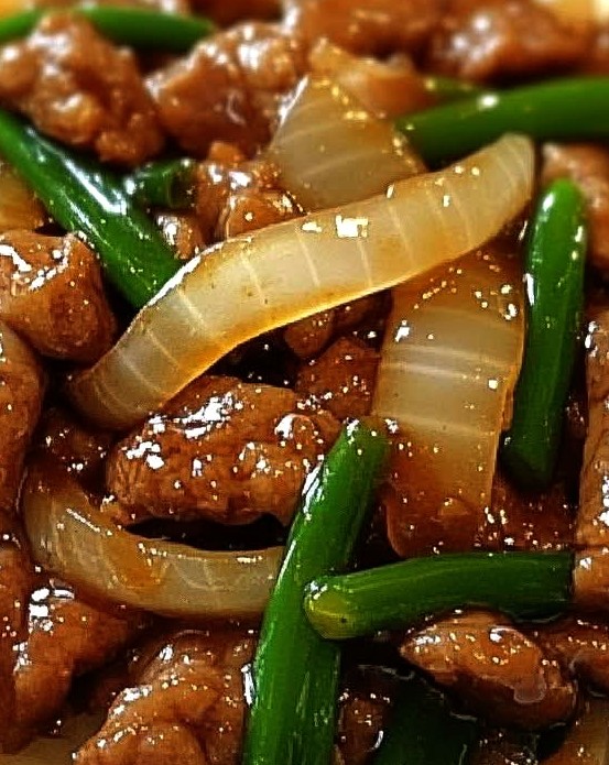 Savory Chinese Stir-Fried Beef with Sweet Onions