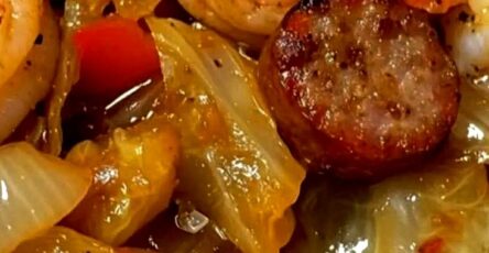 Shrimp and Sausage Cabbage Bowl with Rice