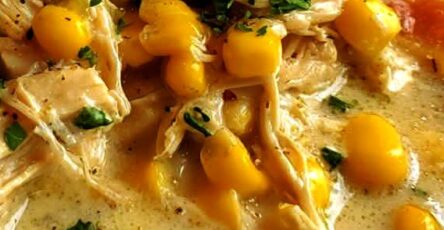 Creamy Crockpot Chicken & Corn Chowder