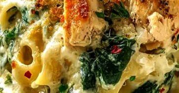 Spinach Chicken Casserole with Cream Cheese & Mozzarella Spinach Chicken Casserole with Cream Cheese & Mozzarella