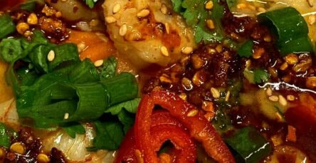 Thai Red Curry Noodle Soup with Shrimp