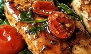 Balsamic Chicken Breast with Spinach and Cherry Tomatoes Recipe Balsamic Chicken Breast with Spinach and Cherry Tomatoes Recipe