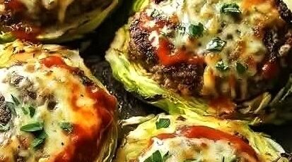 Oven-Baked Cabbage Burgers