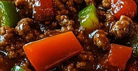 Savory Stir-Fried Beef and Bell Peppers Over Fluffy Rice
