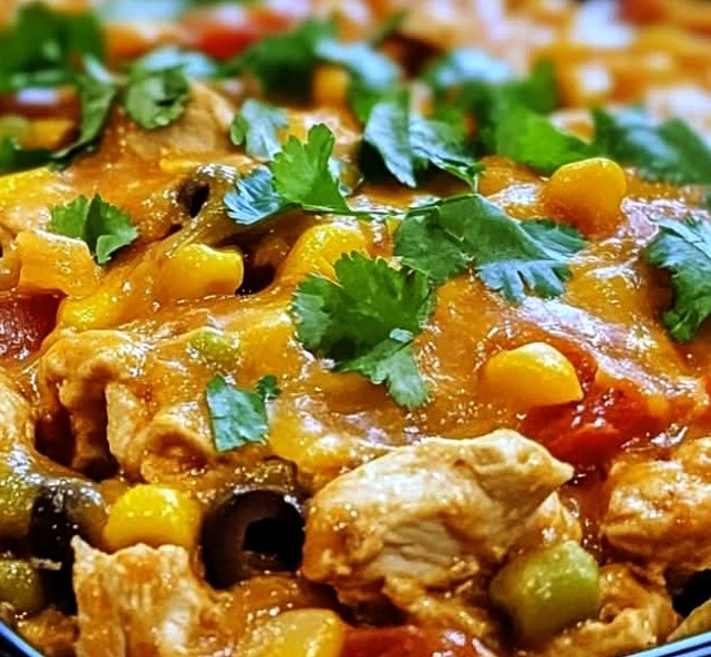 Cheesy Fiesta Chicken Casserole