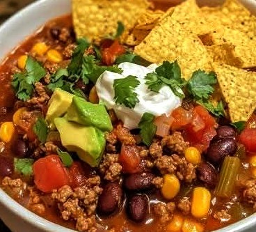 Hearty Stovetop Taco Soup Recipe