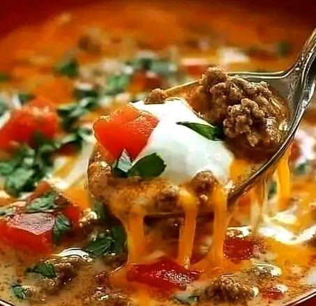 Creamy Beef Taco Soup Recipe