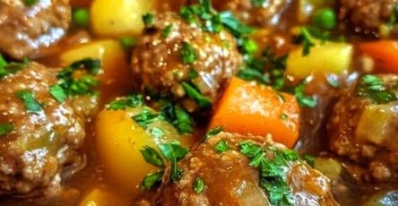 Juicy & Flavorful Meatball Stew Recipe