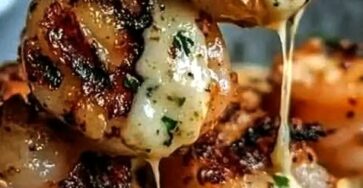 Grilled Shrimp Skewers with Garlic Herb Butter Sauce