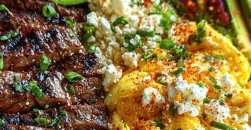 Grilled Steak & Eggs with Zesty Avocado