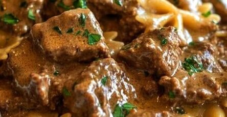 Creamy Beef and Bowtie Pasta Recipe