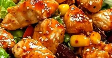 Spicy Honey Garlic Chicken Salad