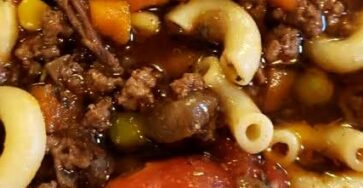 Hearty Beef & Macaroni Soup Recipe