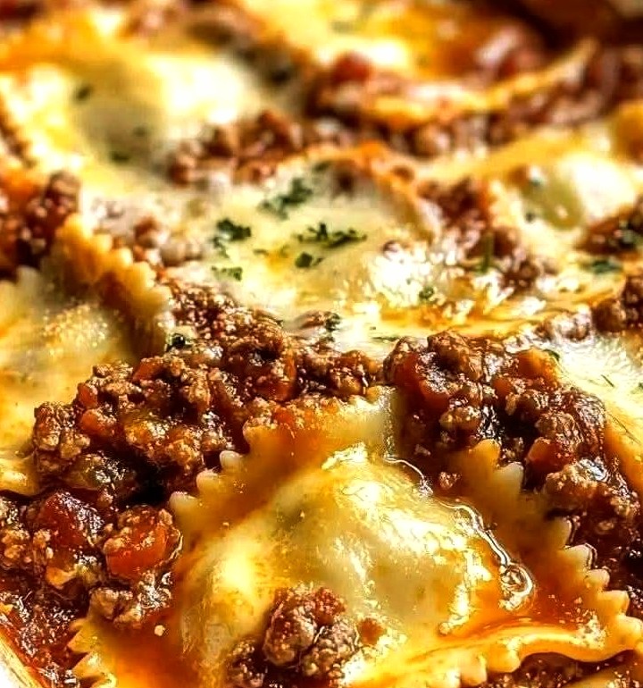 Easy Cheesy Baked Ravioli Casserole