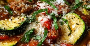 Zucchini Tomato Italian Sausage Soup