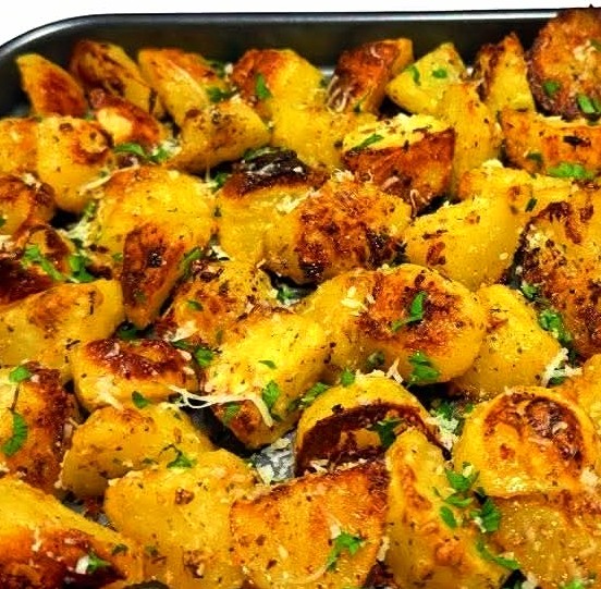 Garlic Parmesan Roasted Potatoes Recipe