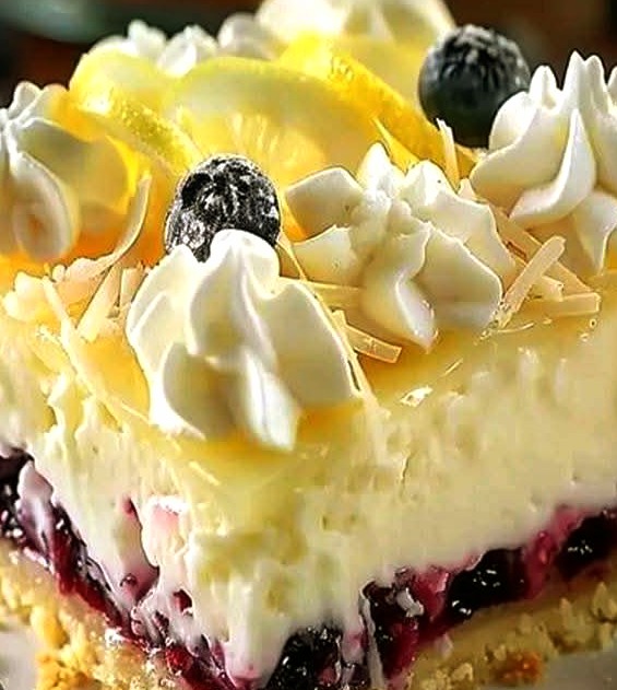 Refreshing Lemon Blueberry Cheesecake Bars Recipe