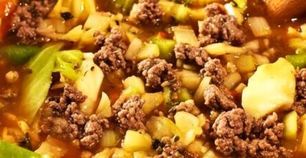 Hearty Cabbage Soup with Ground Beef