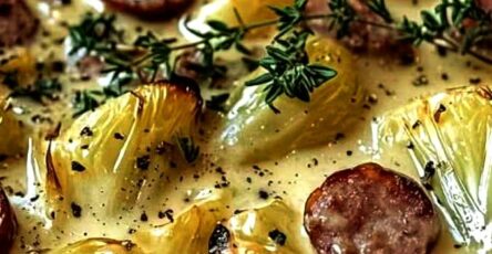 Soft Endives with Smoked Sausages Recipe
