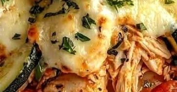 Cheesy Chicken Zucchini Bake with Tomatoes