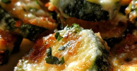 Crispy Zucchini Garlic Bites with Parmesan