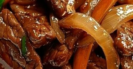 Savory Chinese Beef and Onion Stir Fry