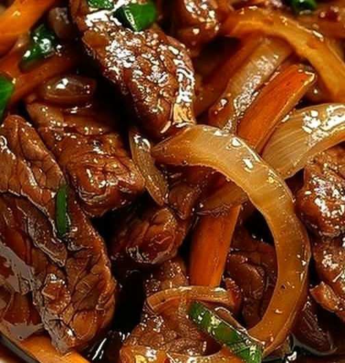 Savory Chinese Beef and Onion Stir Fry