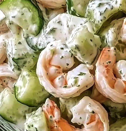 Creamy Shrimp & Cucumber Salad