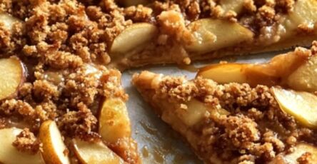 Caramel Apple Crisp Pizza Dessert