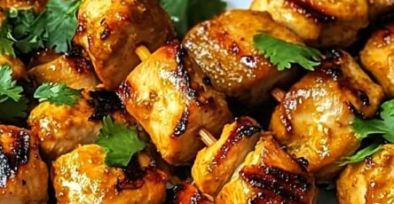Grilled Thai Chicken Skewers with Coconut Curry Marinade