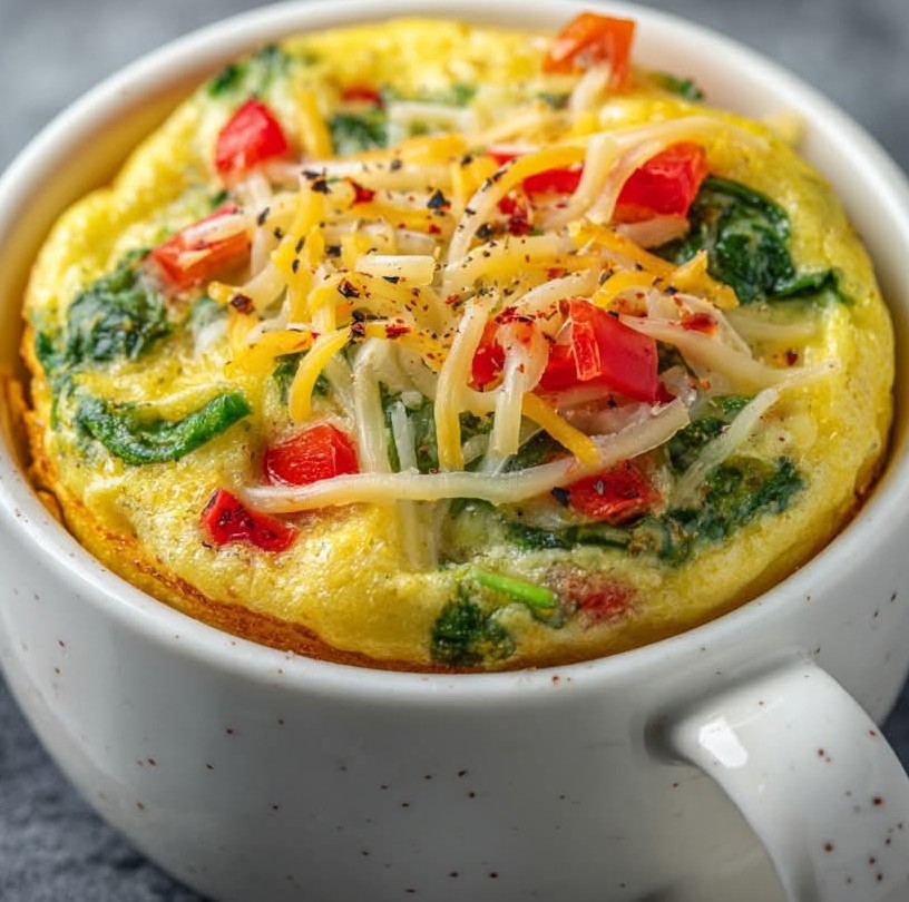 Cheesy Veggie Mug Quiche