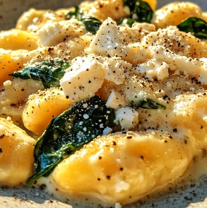 Creamy Gnocchi with Spinach and Feta