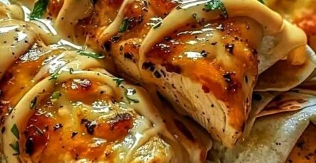 Cheesy Garlic Chicken Wraps Recipe