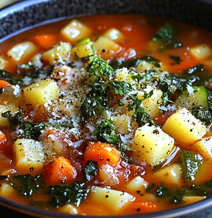 Easy Vegetarian Minestrone Soup Recipe