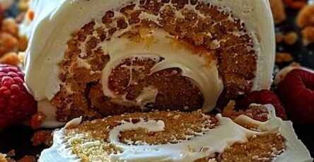 Carrot Cake Roll with Cream Cheese Frosting