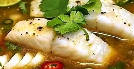 Spicy Lemon Fish Soup with Coconut Milk