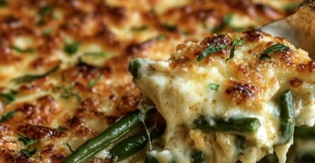 Cheesy Garlic Green Beans Recipe