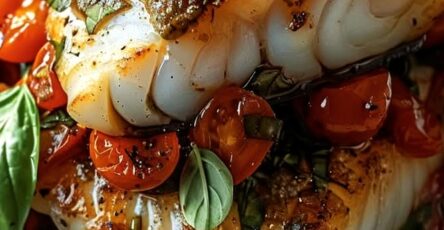 Pan-Seared Mediterranean Cod in Tomato Basil Sauce Recipe