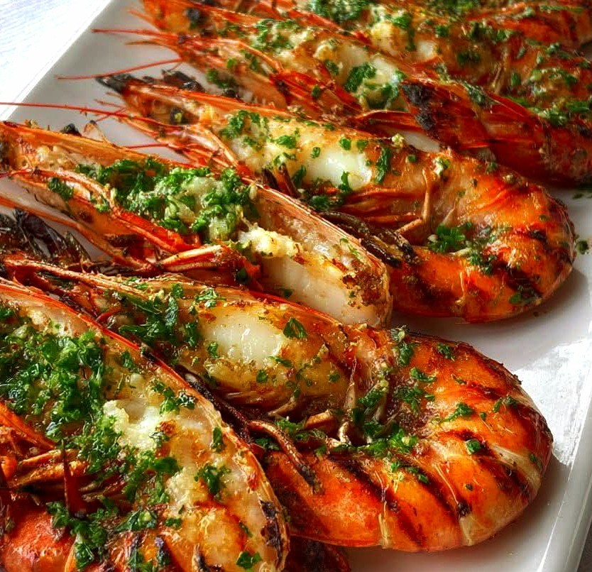 Garlic Herb Grilled Giant Prawns