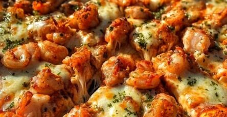 Homemade Crawfish Pizza