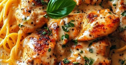 Creamy Chicken Spaghetti with White Sauce